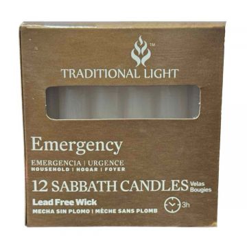 Household / Emergency Sabbath - White, Box/12